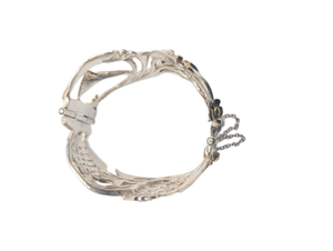 Cuff 950 Silver Large Floral