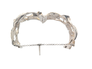 Cuff 950 Silver Large Floral