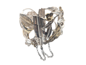 Cuff 950 Silver Large Floral