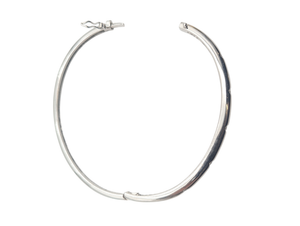 Bangle Sterling Silver w/ Flush Set Stones