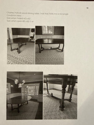 Charles Pollock antiqued dining table
