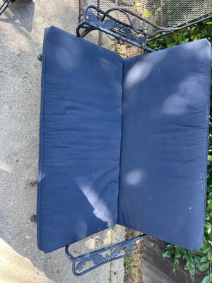 Wrought Iron Bench With Cushion