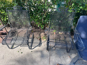 Woodard  Wrought Iron Patio Chairs (pair)
