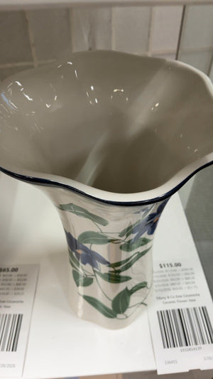 Tifany & Co Este Ceramiche Ceramic Flower Vase
