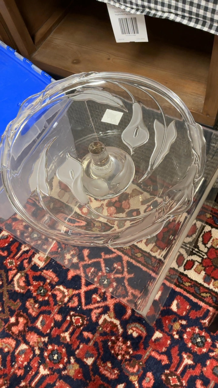 Mikasa Crystal Footed Cake Pedestal