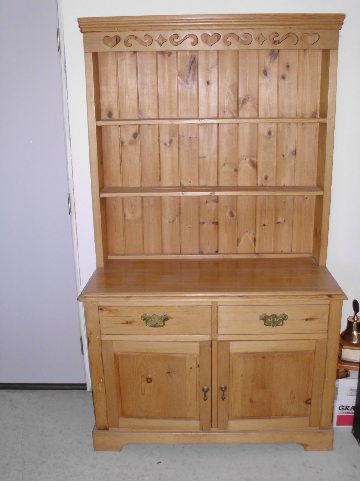 2 Piece Pine Hutch  73x43x19