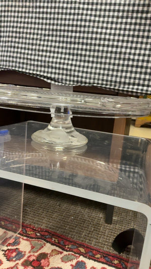 Mikasa Crystal Footed Cake Pedestal