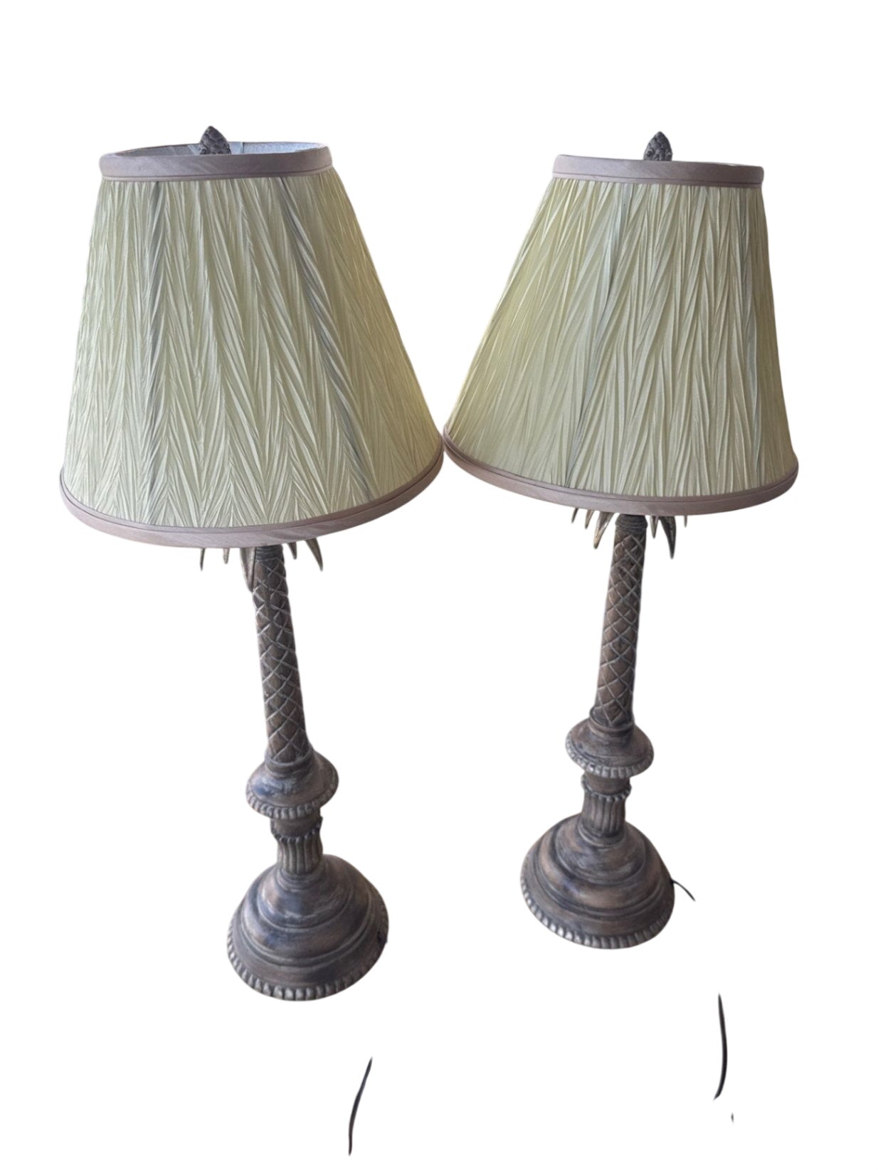 Palm Tree Table Lamp Pair