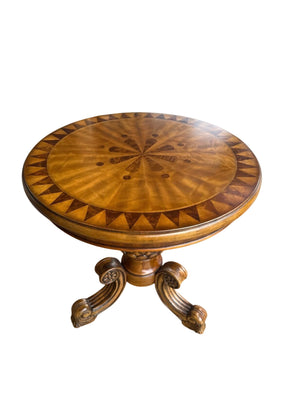 Marquetry Inlay Side Table