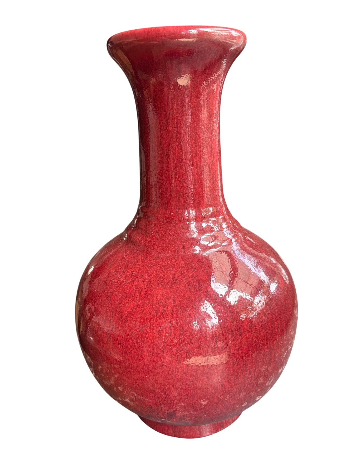 Pottery Barn Tall Red Vase