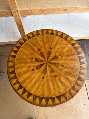 Marquetry Inlay Side Table