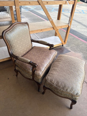 Ballard Bergere Chair and Ottoman