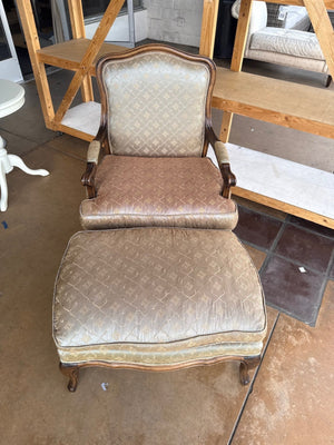 Ballard Bergere Chair and Ottoman
