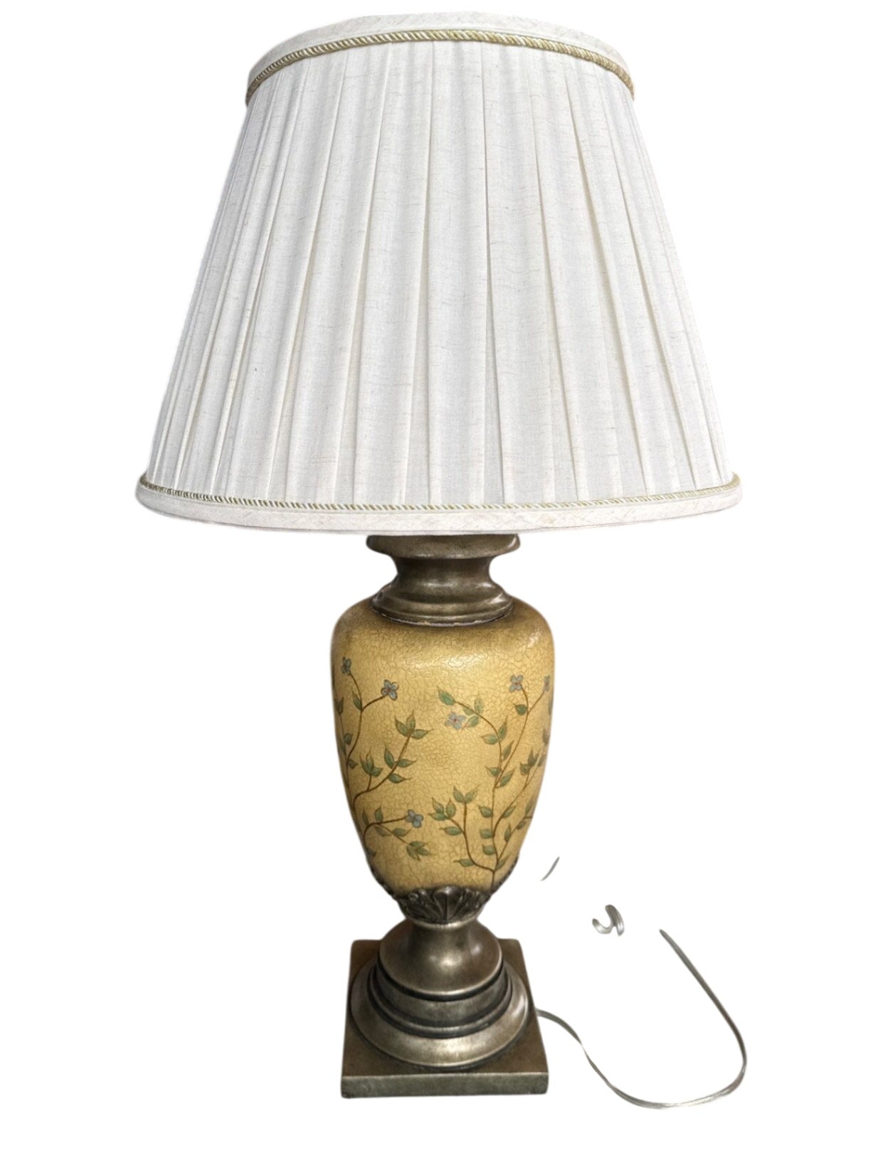 Floral Crackle Table Lamp