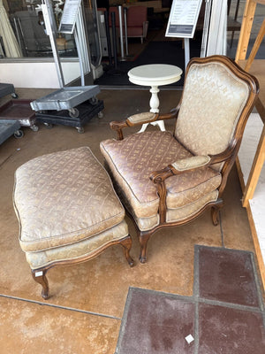 Ballard Bergere Chair and Ottoman
