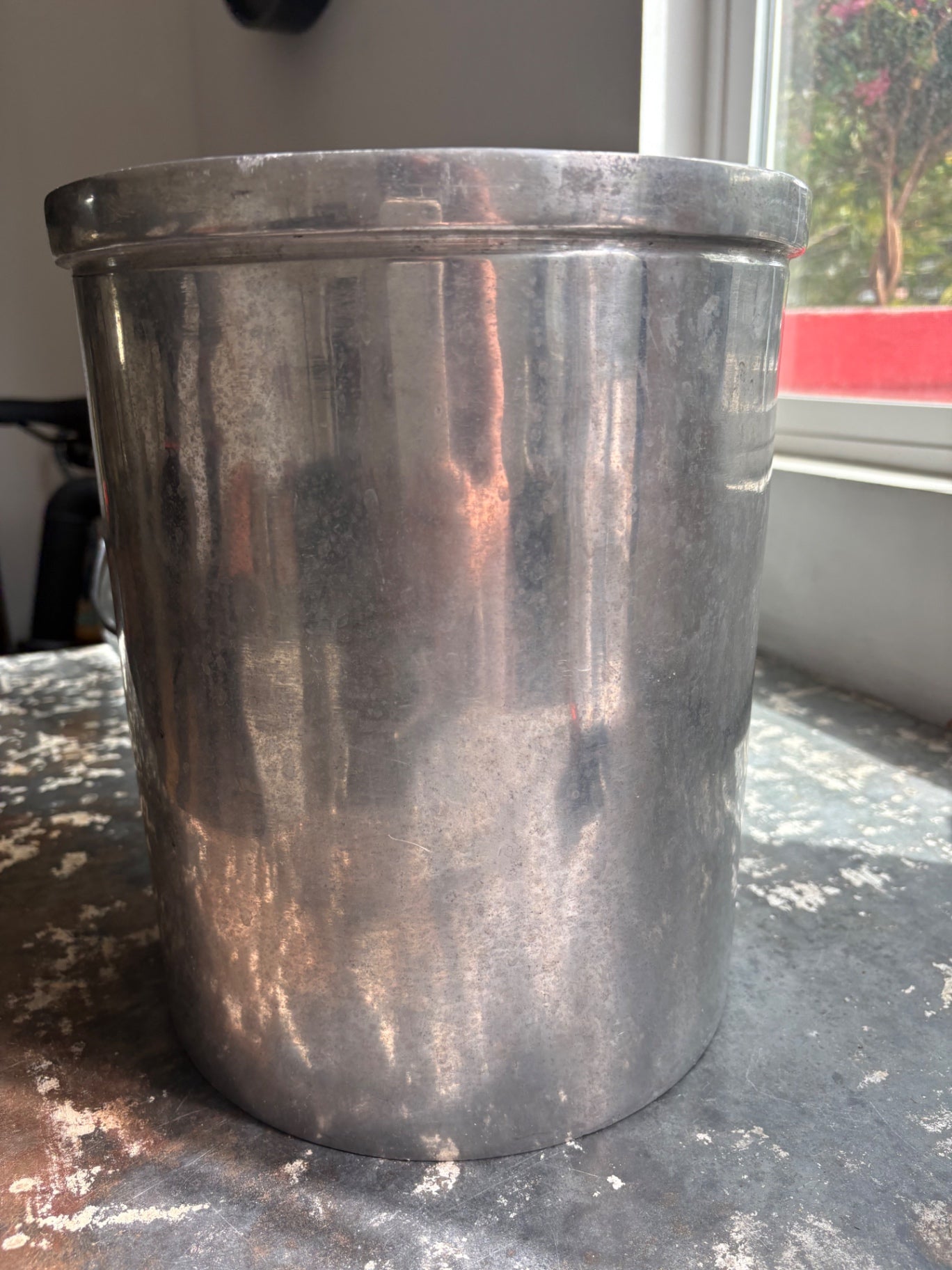Silver Metal Container