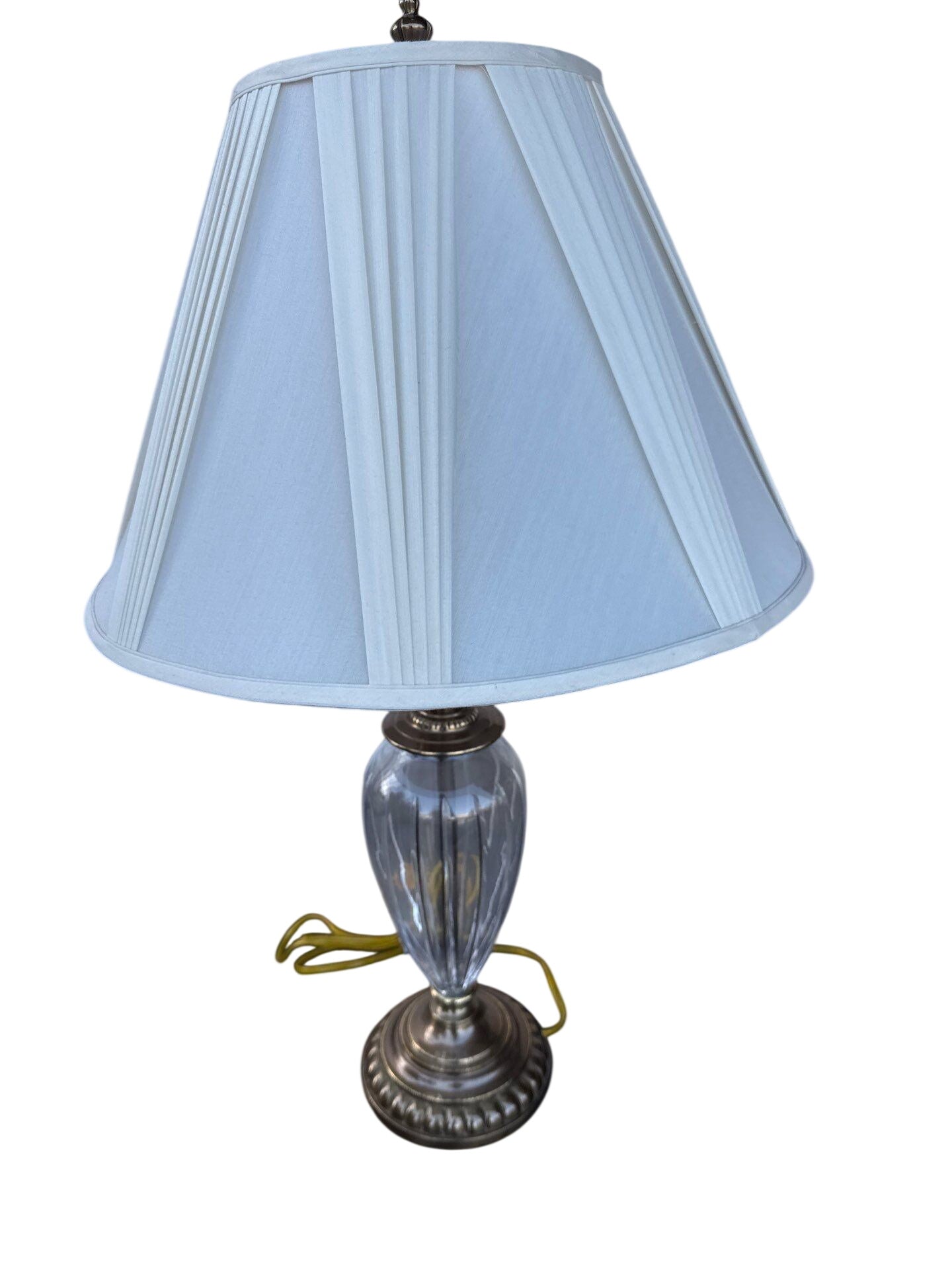 Stiffel Table Lamp With Pleated Shade