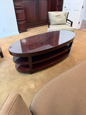 Hickory White Oval Cocktail Table