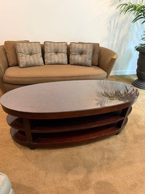 Hickory White Oval Cocktail Table