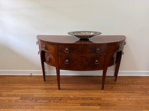 Maitland Smith Flame Mahogany Curved Front Sideboard Credenza