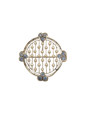 Pendant/Brooch Platinum Pearls & Sapphires