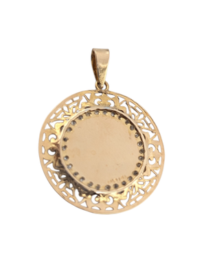 Pendant 14k Yellow Gold St. Christopher w/ Diamonds