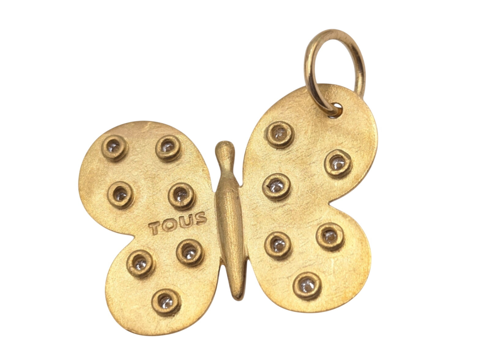 Pendant 18k Yellow Gold Butterfly w/ Diamonds TOUS
