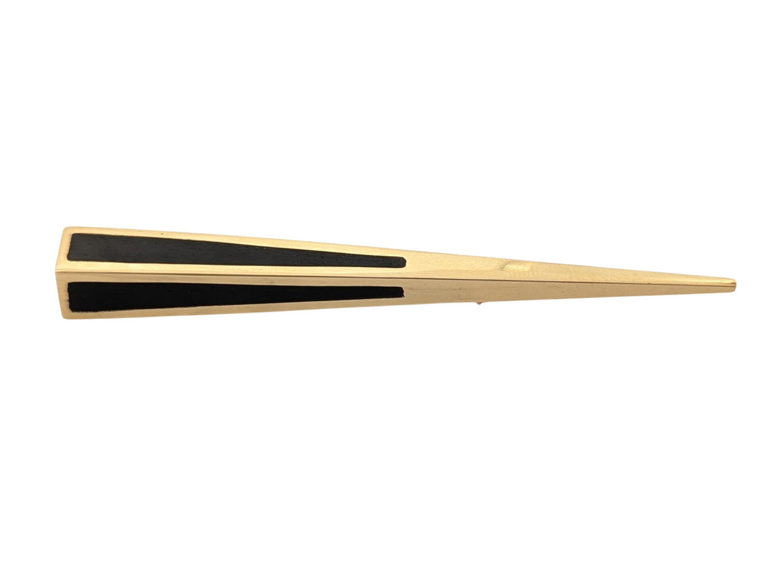 Pin 14k Yellow Gold w/ Wooden Inlay