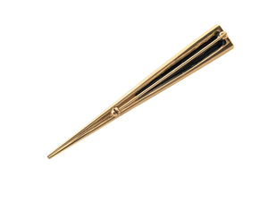 Pin 14k Yellow Gold w/ Wooden Inlay
