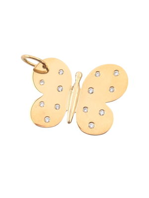 Pendant 18k Yellow Gold Butterfly w/ Diamonds TOUS