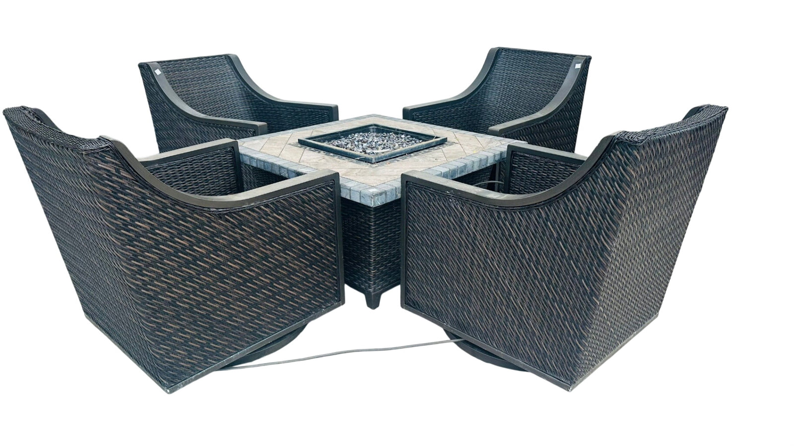 Wicker 5 Piece Conversation Set