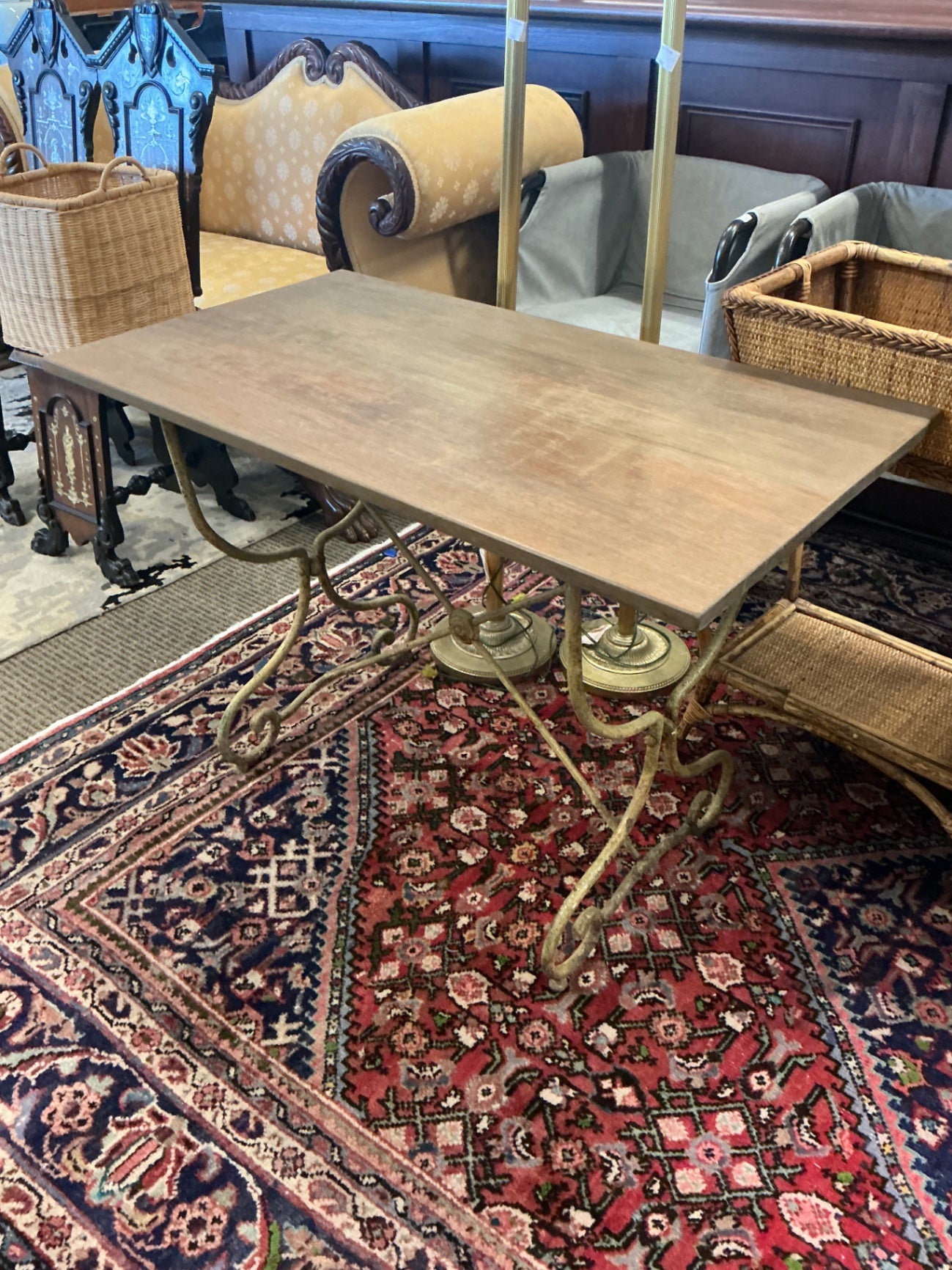 French Scrolled Leg Bistro Table