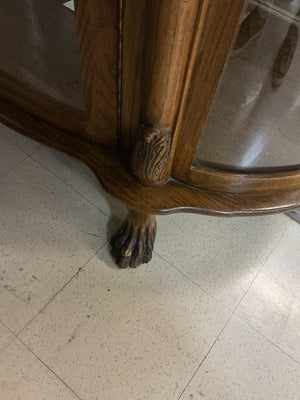 Claw Foot Curio Cabinet