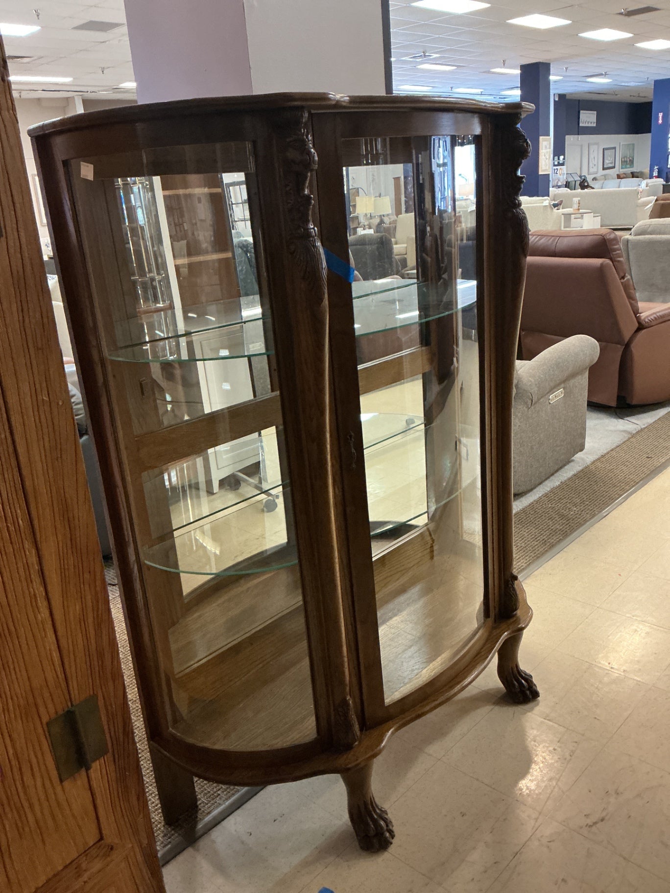 Claw Foot Curio Cabinet
