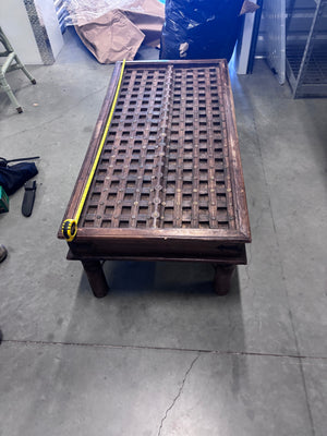 Indian Glass Top Coffee Table