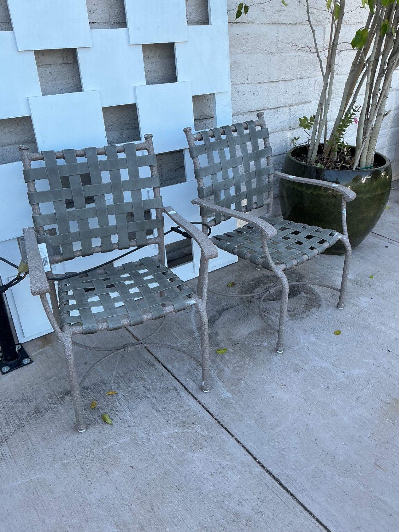 Tropitone Patio Strap Chairs (pair)