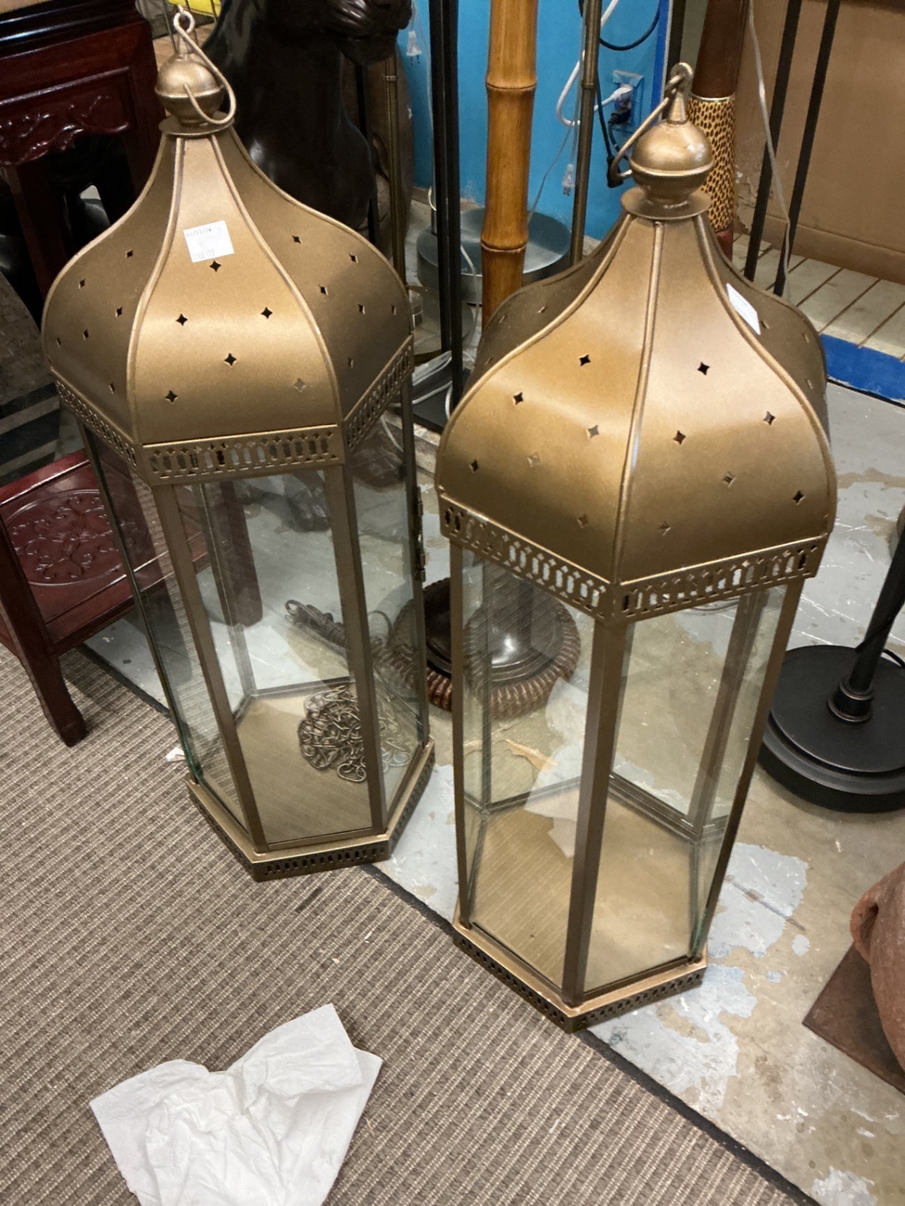 Morracan Style  lanterns (pair)