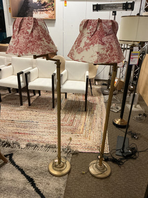 Brass Swing Arm Floor Lamp