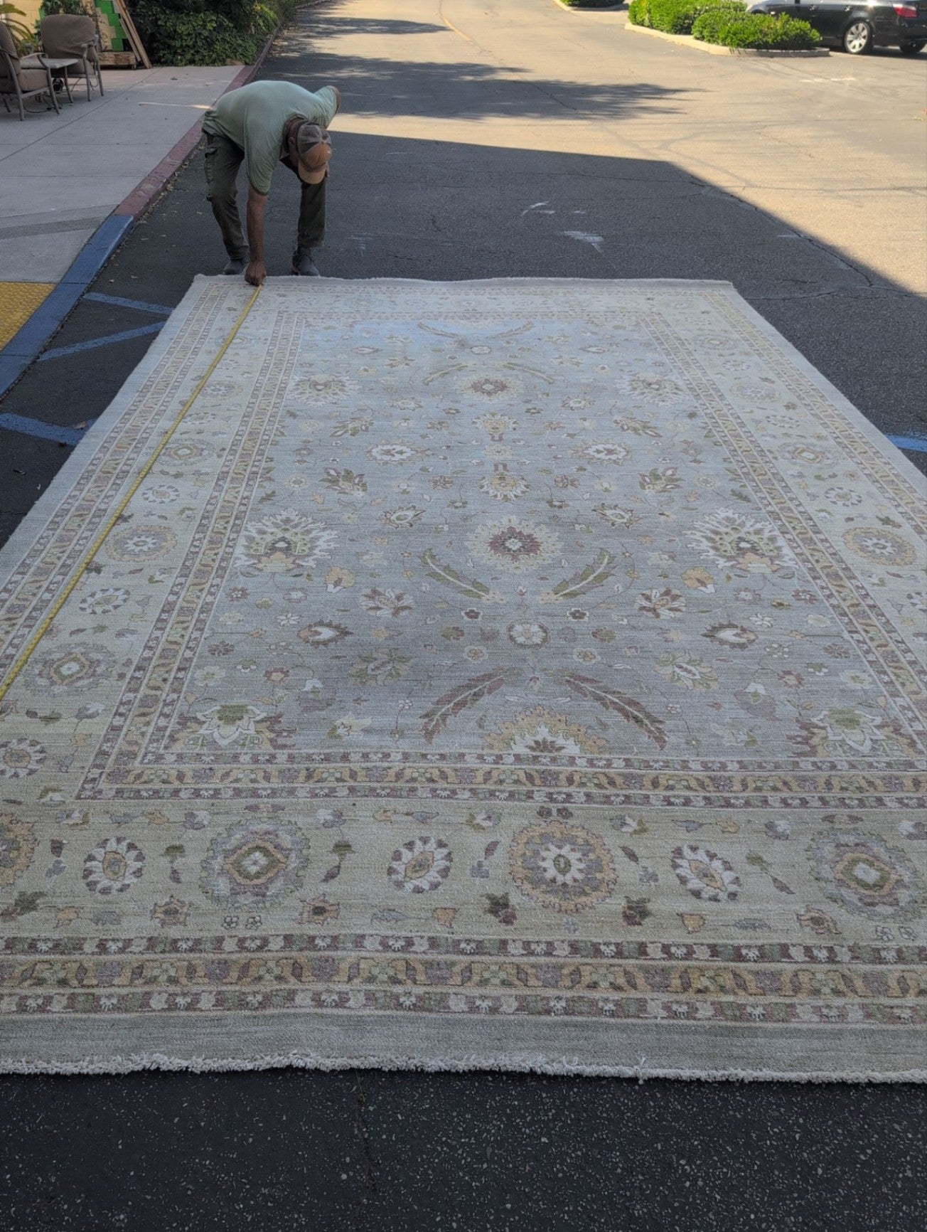 Turkish Oushak Wool Rug