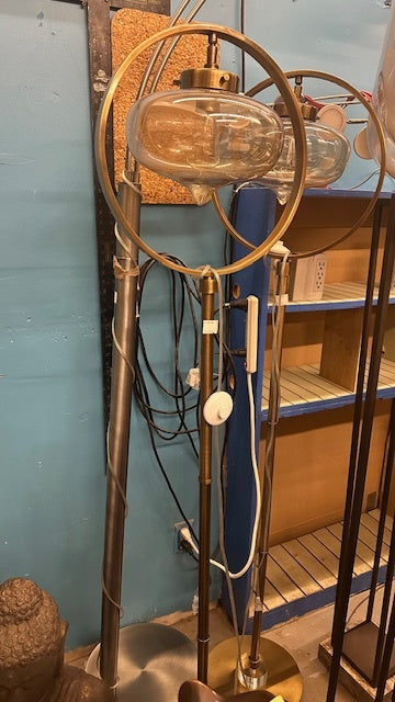 2 Uttermost Edison Globe Floor Lamps