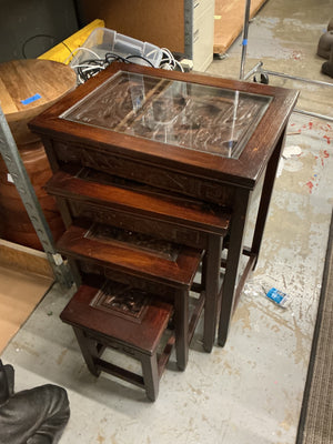 Chinese Carved Nesting Tables