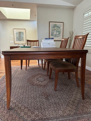 Thomasville Dining Set (table + 6 chairs + 2 Leaves + Leaf protector)