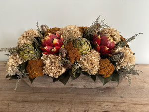 Natural Dough Bowl With Red Artichokes
