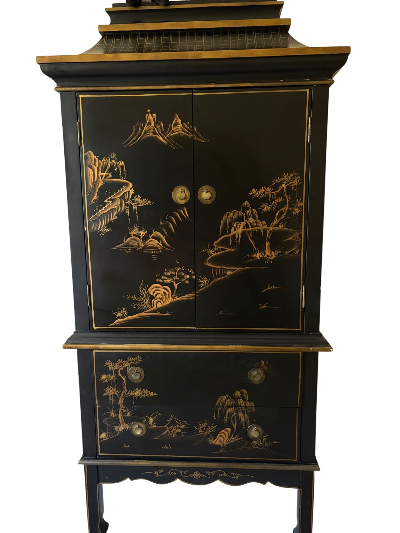 Hollywood Regency Chinoiserie Asian style Chest of Drawers
