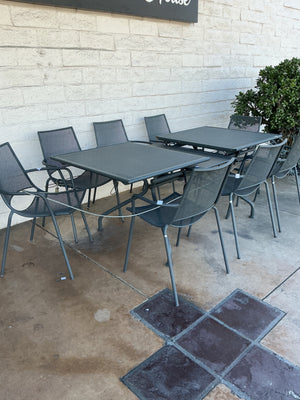 EMU Topper Patio Table With 8 Chairs