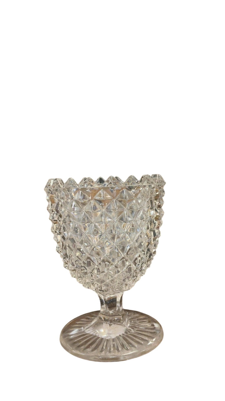 Sawtooth Goblet Pressed Glass