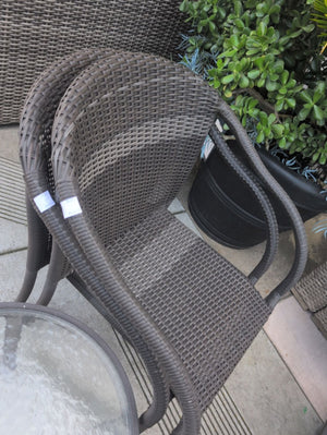 Ebel Wicker Stackable Chairs (pair)