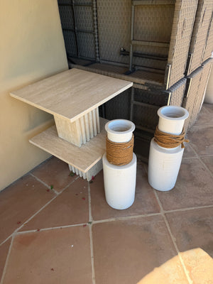 White Ceramic Floor Vase