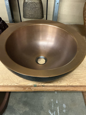 Double Wall Copper Hammered  sink