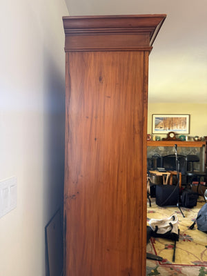 Carved Mirror Door Wardrobe
